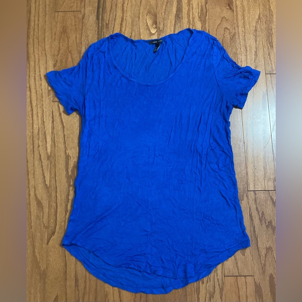 2/$15 MNG basics- Plain blue‎ shirt size 8